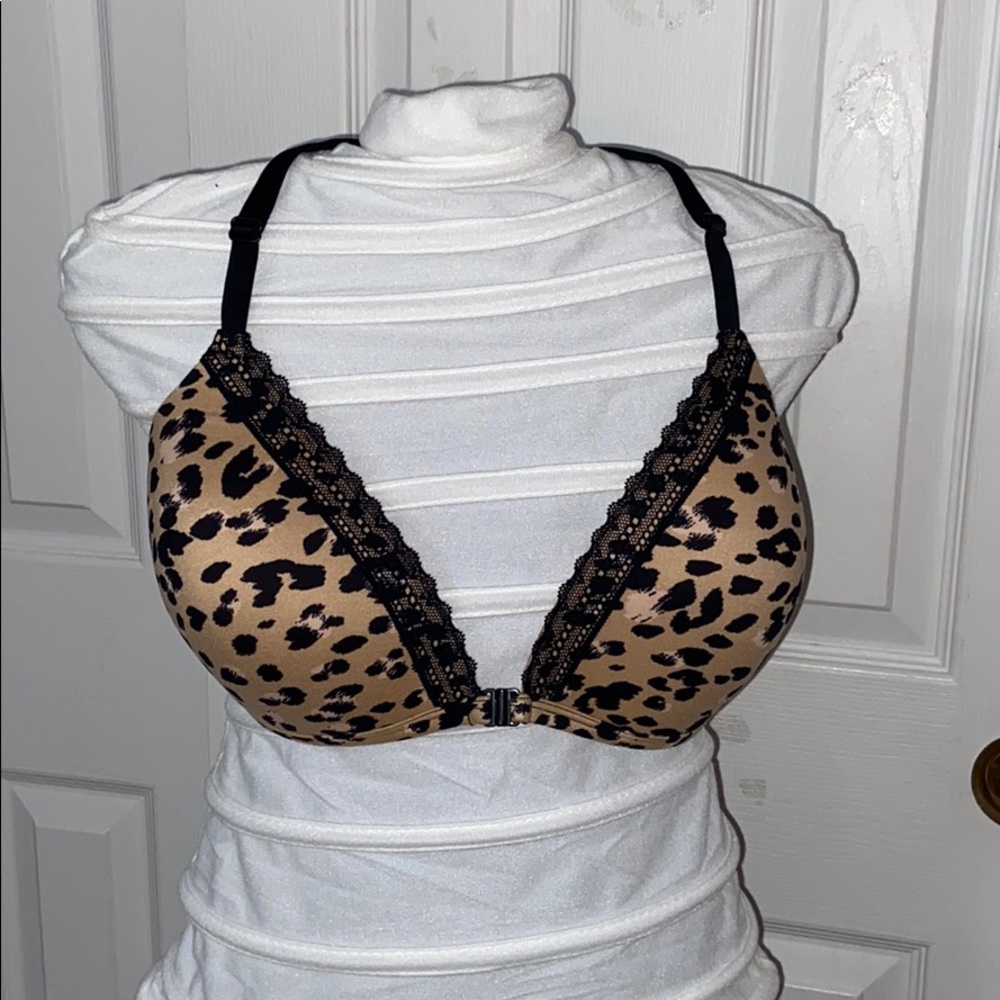 Cheetah print lace bra